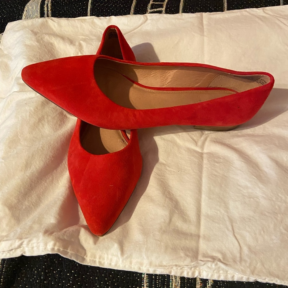 Red Suede Flats - Caslon - size 10